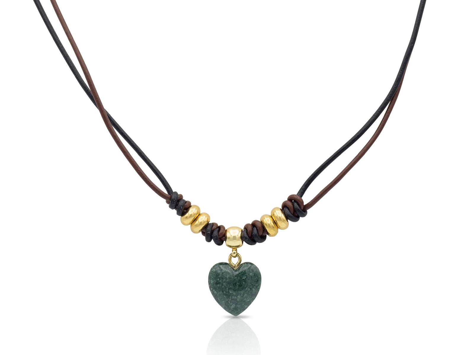 Lavender Jade Heart Necklace