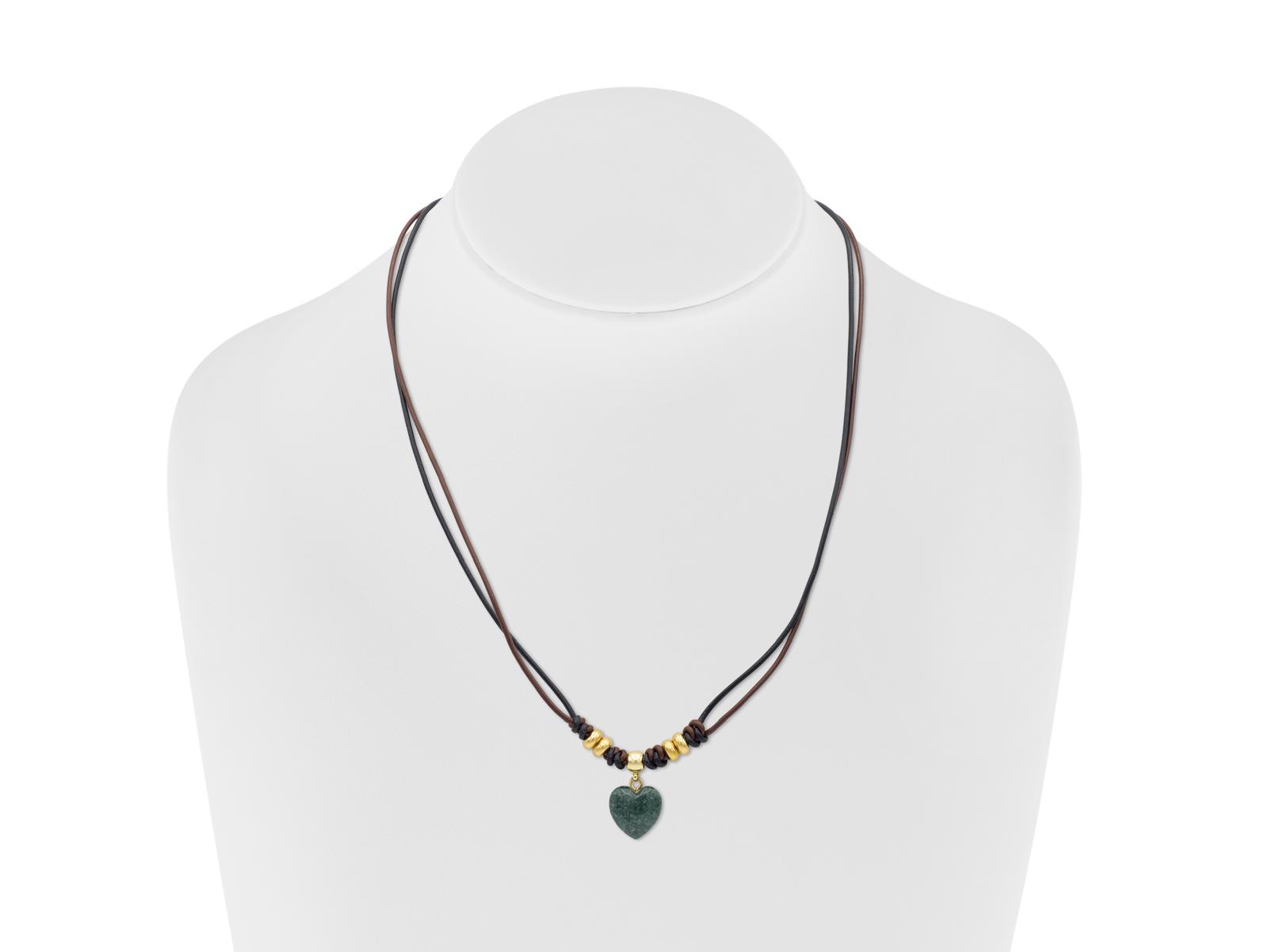 Lavender Jade Heart Necklace