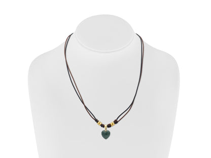 Lavender Jade Heart Necklace