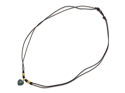 Lavender Jade Heart Necklace