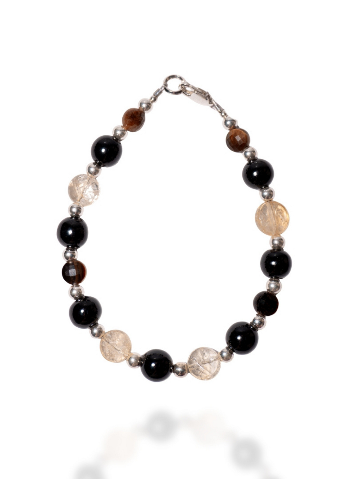 Black Jade and Tiger Eye Bracelet
